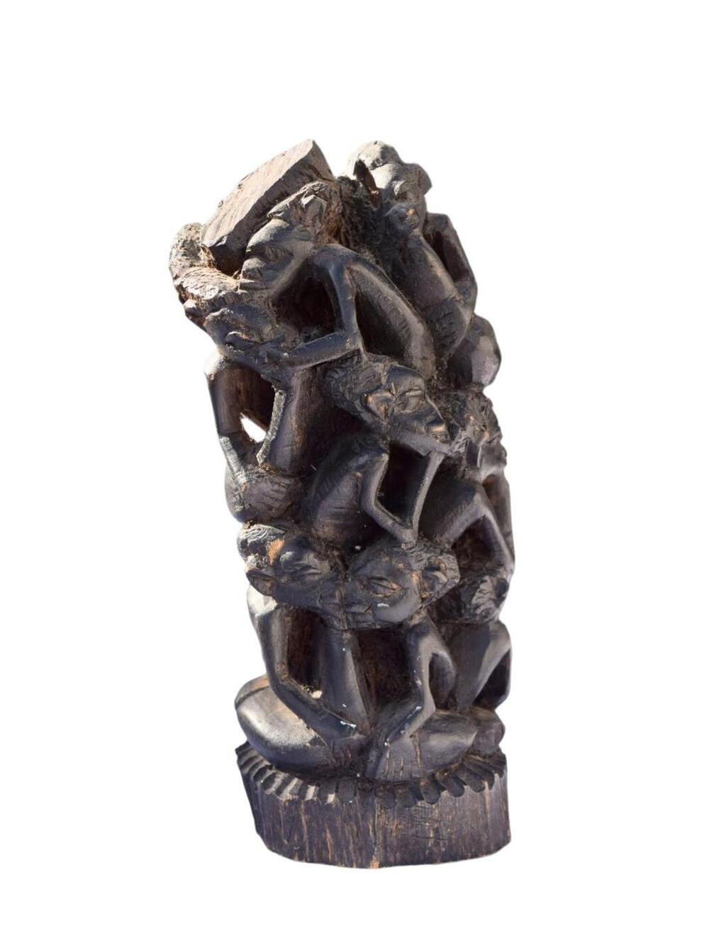 African Tribal Stacked Figure Carving